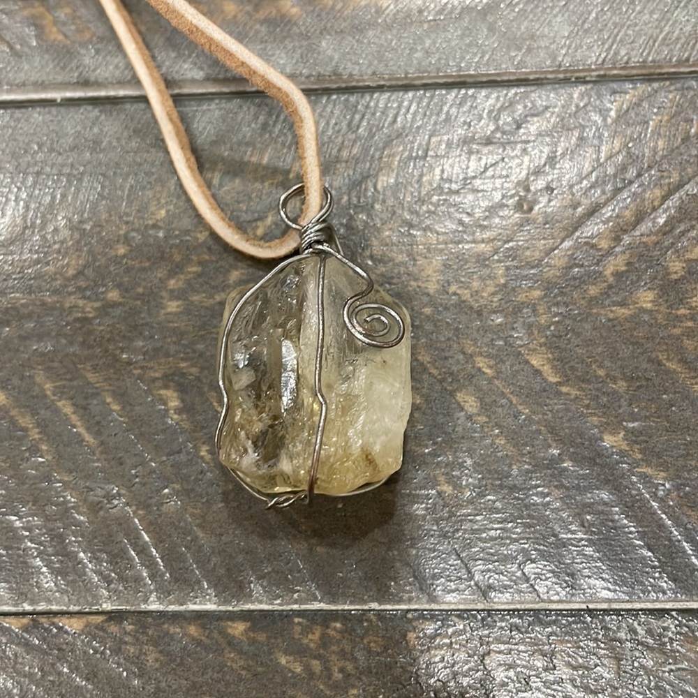 Wire Wrapped Citrine - Picture 4 of 4